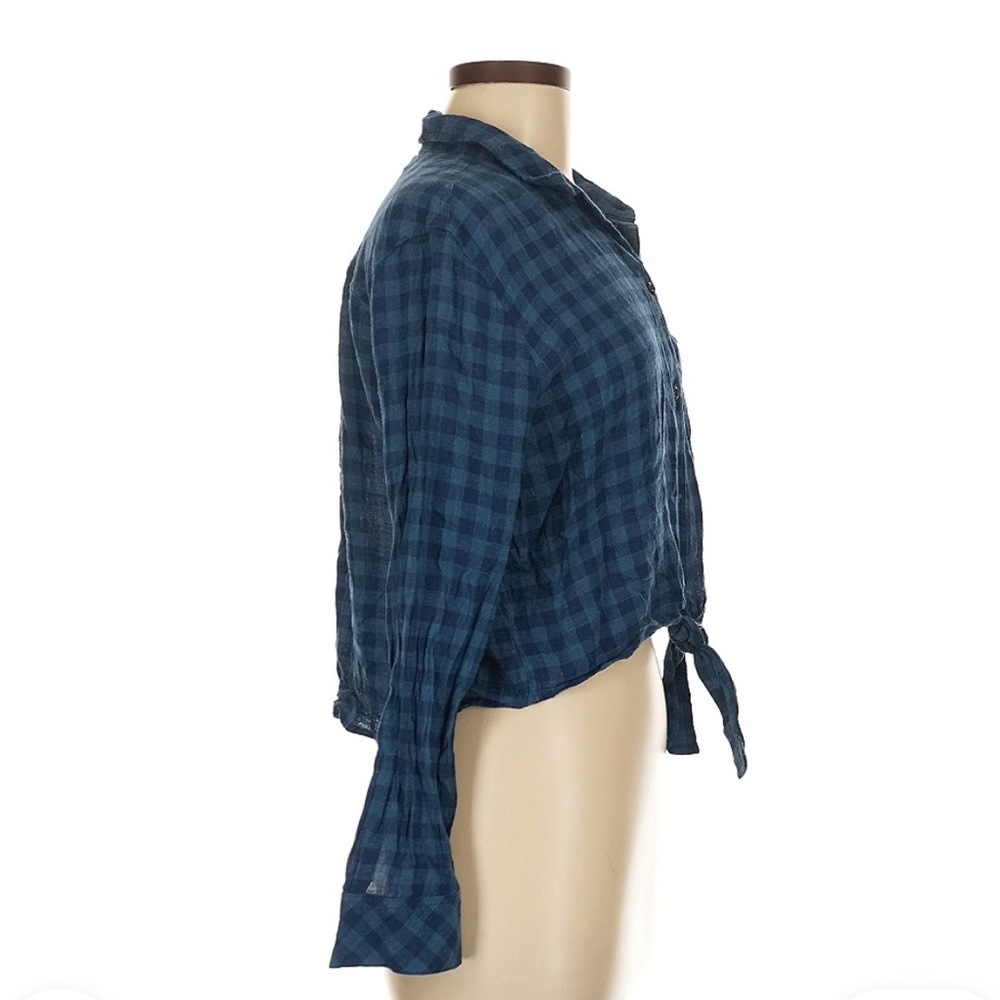 Rails Women's Blue Plaid Button-Up Top - Picture 3 of 4